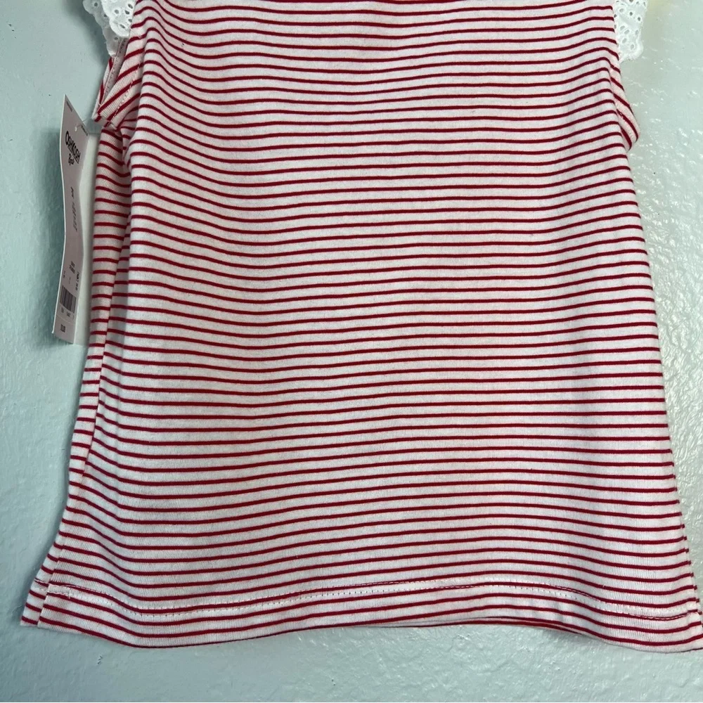 NWT Oshkosh B'gosh Baby‎ Girls' Sleeveless Striped Ruffle Tank Top